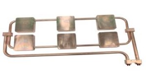 brazing cooling plate component